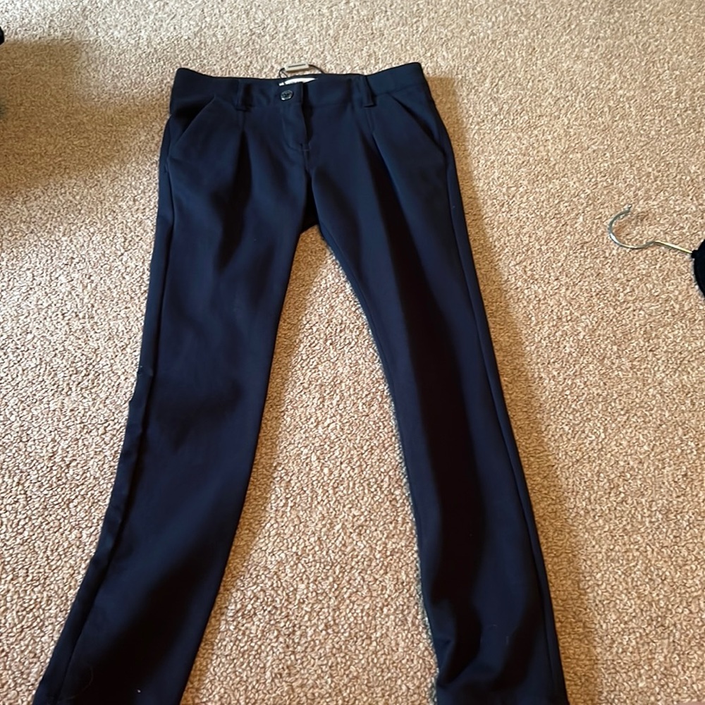 boys new Burberry navy pleated pants